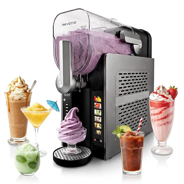 REVOTIO slushie machine for home with 88 oz tank and control panel