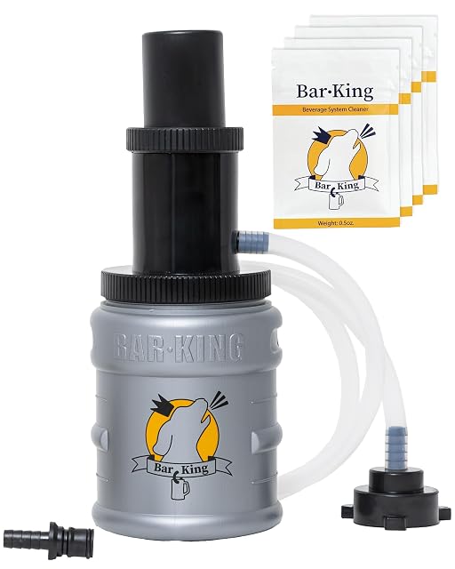 Bar-King quick-connect kegerator beer line cleaning kit with cleaning bottle