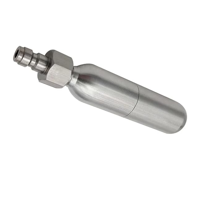JaylyHala refillable stainless steel 12 gram CO2 cartridge with fill valve