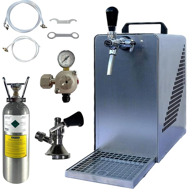 BieTal pass-through beer cooler with tap and CO2 regulator