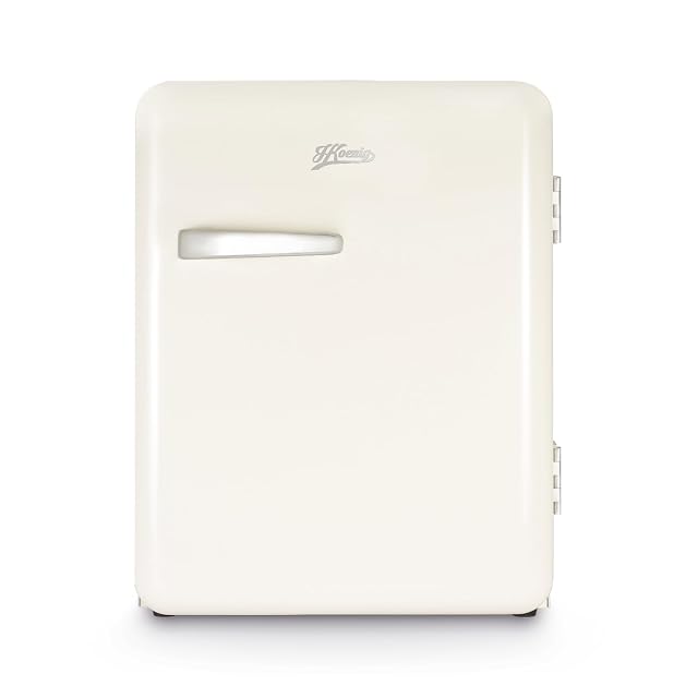 H.Koenig TOAD8 vintage mini bar fridge, cream