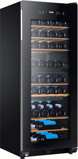 Haier WS53GDA 53-bottle dual-zone wine cooler, black