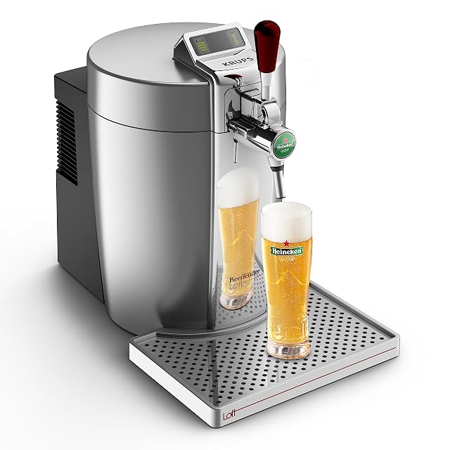 Krups Beertender Loft Edition beer dispenser, silver and chrome