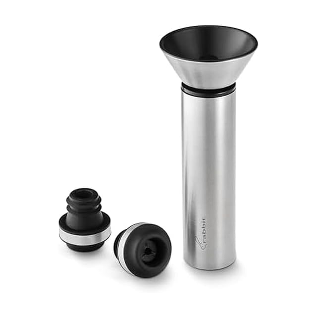 Rabbit wine vacuum pump with two stoppers