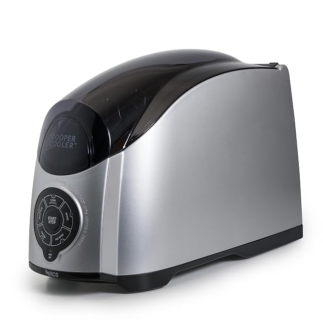 Cooper Cooler rapid beverage and wine bottle chiller in silver with touchpad