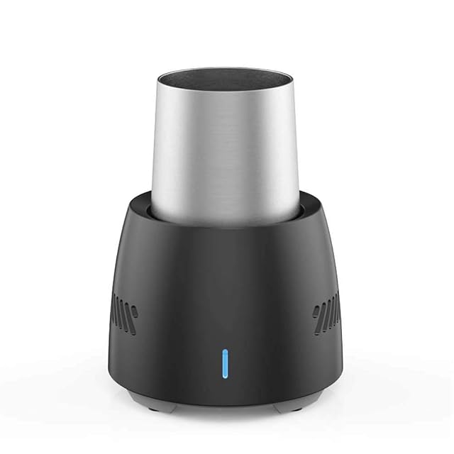 Funthy electronic bottle chiller cooling cup in white on a desk