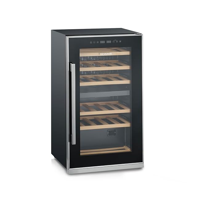 Severin SEVINZO 28 Duo dual-zone wine cooler, black and silver