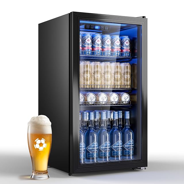 TRIUMPHKEY 90L glass door beverage fridge