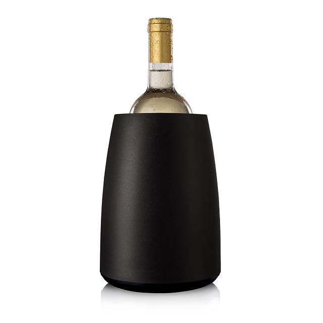 Vacu Vin Rapid Ice black steel wine cooler bucket