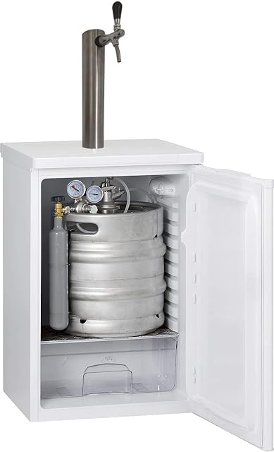 Westerbarkey beer keg dispensing column with cooler cabinet